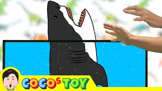 Raising Great white sharks at home｜great white shark song whales amp sharks cartoon｜CoCosToy [upl. by Asenad669]