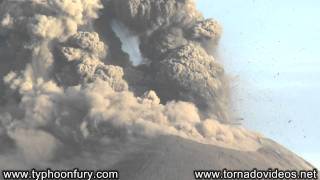 Incredible Anak Krakatau volcanic eruption video [upl. by Lucic92]