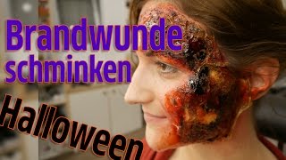 Halloween Brandwunde schminken Zeitraffer [upl. by Akimehs]