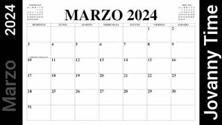 Calendario  Marzo 2024 [upl. by Lock]