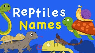 ReptilesReptiles Names  Amphibians and ReptilesReptiles Names in Englishvocabulary for kids [upl. by Nerot]