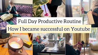 Full Day Cleaning Routine 🧺🧽🪣  Tips for successful youtube  Homemaker in UK [upl. by Ettelorahc]