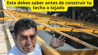 Todo lo que debes saber si estás pensando hacer tu tejado o techo MEDIDAS DIMENSIONES MATERIALES [upl. by Mushro]