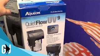 Aqueon QuietFlow UV18 and UV9 HOB UV Sterilizer at MACNA 2014 [upl. by Adoc]