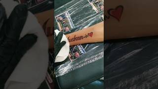 MUSHKAN NAME TATTOO VIDEO tattoo mrtattoo tattoodesigns mushkan tattoolover [upl. by Munshi]