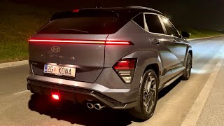 HYUNDAI KONA 2024 at night  CRAZY LED lights AMBIENT lights amp POV [upl. by Buskus740]