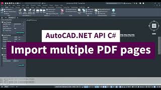 18  AutoCADNET API C  Import multiple PDF pages into AutoCAD [upl. by Philine]