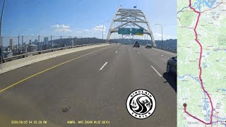 Shelton Washington to Buxton Oregon motorhome travel timelapse [upl. by Ehsiom642]