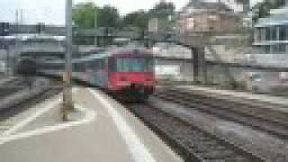 2 RABDe 510 Swiss SBahn leaving Schaffhausen [upl. by Eisor]