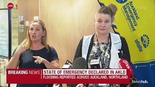 Officials give update as state of emergency declared for floodhit Auckland  Newshub [upl. by Auhsuoj]