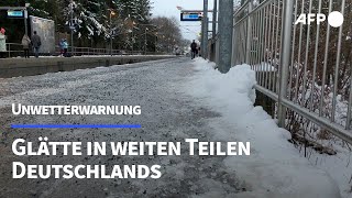 Unwetterwarnung Glätte in Teilen Deutschlands  AFP [upl. by Sined223]