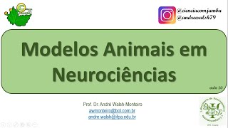 IntNeuro Modelos Animais em Neurociências aula 10 [upl. by Rutger]