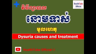 នោមទាស់ មូលហេតុនិងវិធីព្យាបាល l Dysuria causes and treatment l នោមទាស់ l HealthTube Offical [upl. by Zennas]