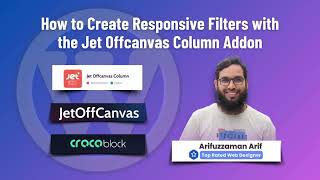 How to Create Responsive Filters with the Jet Offcanvas Column Addon [upl. by Aehtrod]