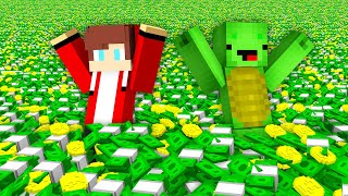 Mikey and JJ Have INFINITE MONEY in Minecraft Maizen Security house hide and seek Family [upl. by Engelhart620]