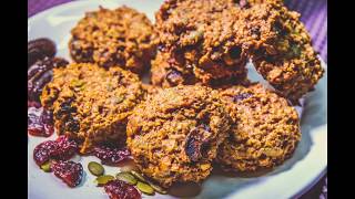 Gluten Free Breakfast Muesli Cookies PlantBased OilFree Recipe Video from PlantsRule [upl. by Pall]