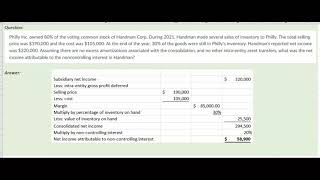 Calculating income attributable to noncontrolling interest [upl. by Odnumyar904]