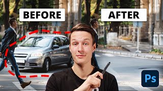 The EASIEST Way To Remove Objects In Photoshop [upl. by Lezirg797]