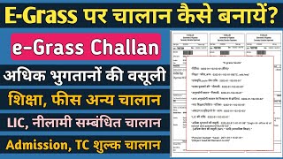 Generate Challan on eGrass Portal  ईग्रास पोर्टल पर ऑनलाइन चालान कैसे बनायें EGrass Challan [upl. by Roderick]