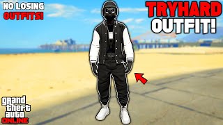 GTA 5 ONLINE EASY BLACK JOGGERS TRYHARD MODDED OUTFIT W INVISIBLE TORSO GLITCH 167 NO TRANSFER [upl. by Adas861]