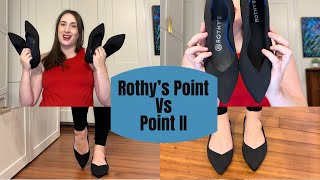 In Depth Comparison Between Rothy’s Point and Point II  10 vs 20 and Review [upl. by Yhtimit219]