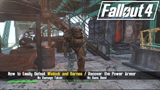 Fallout 4  How to Recover Power Armor at Mass Pike Interchange  Winlock amp Barnes [upl. by Ardnasac]