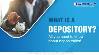 What is a Depository How Does a Depository Work  HDFC securities [upl. by Ayatal]