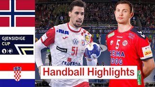 Norway Vs Croatia handball Highlights Gjensidige Cup 2024 [upl. by Bijan]