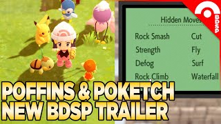 Return of the Poketch amp Poffins in Pokemon Brilliant Diamond amp Shining Pearl Trailer Analysis [upl. by Tor458]