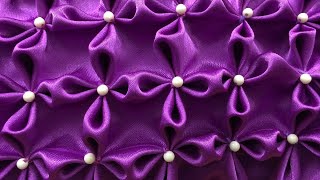 How to sew flower pattern  Canadian smocking cushion cover [upl. by Henriques]