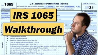 2022 IRS Form 1065 Walkthrough  Partnership Tax Return [upl. by Yendor94]