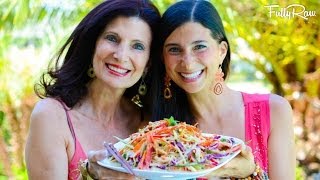 FullyRaw Vegan Pad Thai with Mom and Me [upl. by Gnel376]