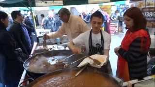 Fresh Tandoori Clay Oven Naan wraps at Indian Seasoning Street Food stall  Alchemy Festival London [upl. by Dnalro]