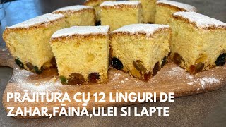 Prăjitura cu 12 linguri de zahăr făină ulei și lapte [upl. by Elephus]