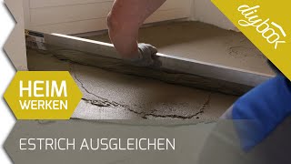 Boden ausgleichen  unebenen Estrich spachteln [upl. by Volnay]