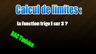 06Calcul de la limite trigonométrique part 1 [upl. by Ariamo620]