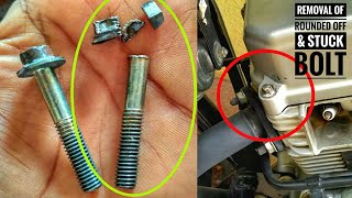 Engine bolt rounded  Easy way to remove rounded bolt without any machinery tools [upl. by Jahn]