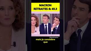 Réforme des retraites amp 493  Macron considère une colère quotillégitimequot [upl. by Enyala]