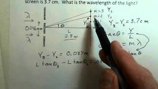 Double Slit Interference Calculate Wavelength [upl. by Peh297]