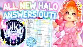 ALL HALO ANSWERS How To WIN THE GLITTERFROST HALO EASILY ❄⛄ Royale High 2023 New Update ROBLOX [upl. by Ajup]