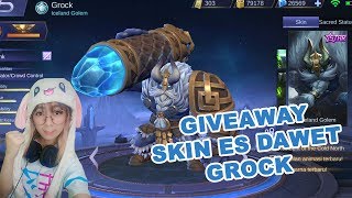 GIVEAWAY GROCK ICELAND GOLEM NEW STARLIGHT SKIN  MOBILE LEGENDS [upl. by Malony]