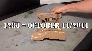 Ration Review  12 year old Oct 2011  MRE Menu 22 Sloppy Joe [upl. by Naitsirhk]