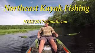 Northeast Kayak Fishing  Bass Fishing the Merrymeeting River [upl. by Anoyet]