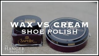 Wax VS Cream Shoe Polish Demonstration [upl. by Tahpos]