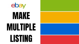 How to Make Multiple Listing on eBay [upl. by Aivun98]