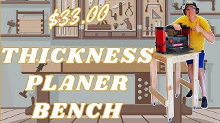 How To Build a Cheap Mobile Thickness Planer Workbench For Beginners [upl. by Releyks]