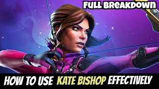 How to use Kate Bishop Effectively Full Breakdown  Marvel Contest of Champions [upl. by Noside187]