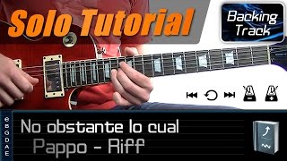 No obstante lo cual Solo Riff  Tutorial de Guitarra  Como tocar  TABS [upl. by Aifas]