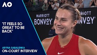 Aryna Sabalenka OnCourt Interview  Australian Open 2024 First Round [upl. by Roht]