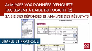 Analyse de données denquête avec Sphinx logiciel  Partie 2 [upl. by Uranie]